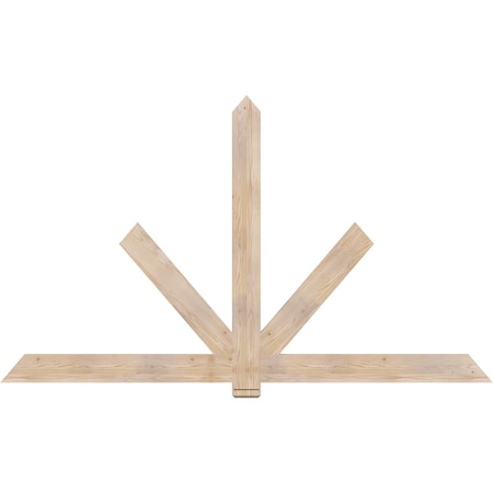 Ekena Millwork Kennewick Smooth Timber Gable Bracket, Douglas Fir, 96"W x 56"H x 1 1/2"D x 5 1/2"F, 14/12 Pitch GBW096X56X0206KEN00SDF